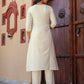 Cotton Blend Sequence, Embroidery Work and Lace Straight Kurta with Pant & Dupatta
