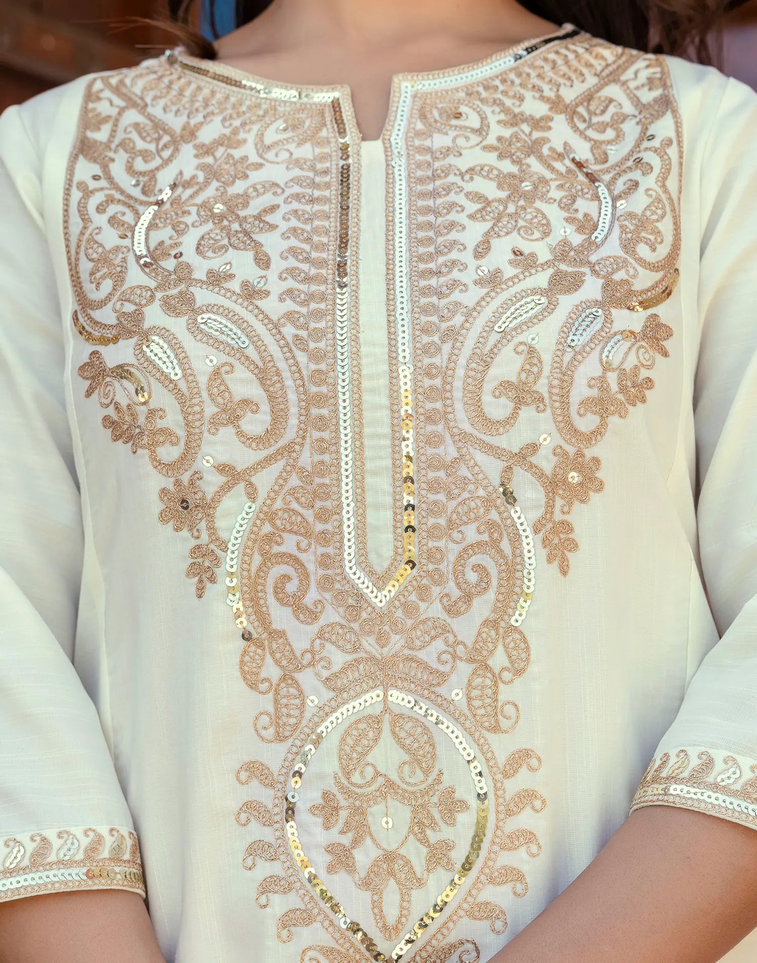 Viscose Rayon Embroidered A-Line 3 Piece Kurta Set