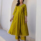 Silk Weaving, Embroidery Lace Anarkali Kurta with Pant & Dupatta