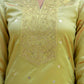 Silk Blend Sequins Work, Embroidery and Embroidery Lace, Printed and Foil Printed Straight Kurta with Pant & Dupatta