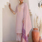 Silk Embroidered Straight Kurta with Pant & Dupatta