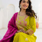 Silk Blend Embroidery Work and Embroidery Lace Straight Kurta with Pant & Dupatta
