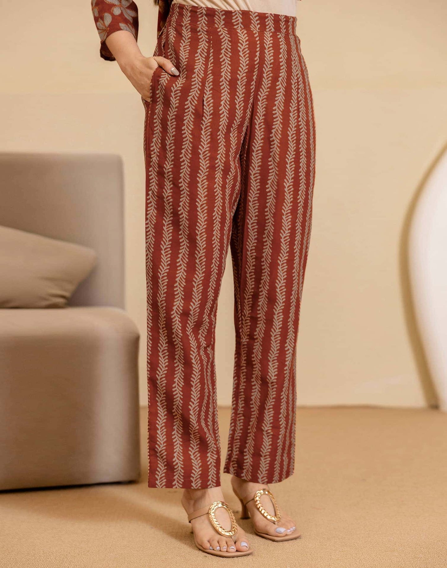 Cotton Printed Straight Kurta with Pant & Dupatta