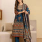 Cotton Printed Straight Kurta with Pant & Dupatta