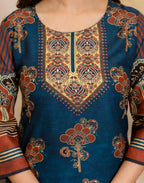 Viscose Rayon Printed Straight 3 Piece Kurta Set