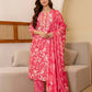 Cotton Printed Straight Kurta with Pant & Dupatta
