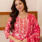 Cotton Printed Straight Kurta with Pant & Dupatta