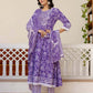 Cotton Embroidery and Sequin Work Anarkali Kurta with Pant & Dupatta