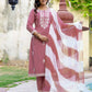 Rayon Embroidery, Sequins Work and Embroidery Lace Straight Kurta with Pant & Dupatta