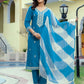 Rayon Embroidered Straight Kurta with Pant & Dupatta