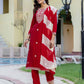 Rayon Embroidery, Sequins Work and Embroidery Lace Straight Kurta with Pant & Dupatta