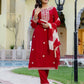 Rayon Embroidery, Sequins Work and Embroidery Lace Straight Kurta with Pant & Dupatta