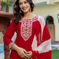 Rayon Embroidery, Sequins Work and Embroidery Lace Straight Kurta with Pant & Dupatta