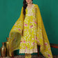 Cotton Embroidery, Sequins Work and Mirror Work Anarkali Kurta with Pant & Dupatta
