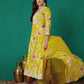 Cotton Embroidery, Sequins Work and Mirror Work Anarkali Kurta with Pant & Dupatta