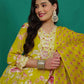 Cotton Embroidery, Sequins Work and Mirror Work Anarkali Kurta with Pant & Dupatta