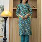 Cotton Printed and Embroidery Lace Anarkali Kurta with Pant & Dupatta