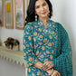 Cotton Printed and Embroidery Lace Anarkali Kurta with Pant & Dupatta