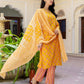 Cotton Printed, Embroidery and Sequins Work, Lace Straight Kurta with Pant & Dupatta
