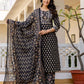 Cotton Printed Straight Kurta with Pant & Dupatta