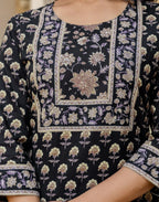 Viscose Rayon Printed Straight 3 Piece Kurta Set