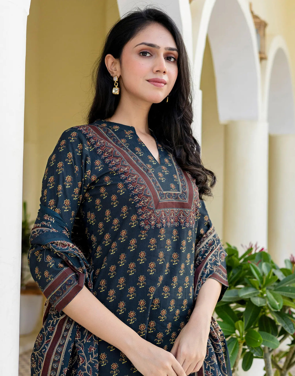 Viscose Rayon Printed Straight 3 Piece Kurta Set