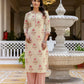 Cotton Floral Printed, Fabric Lace A-Line Kurta with Pant & Dupatta
