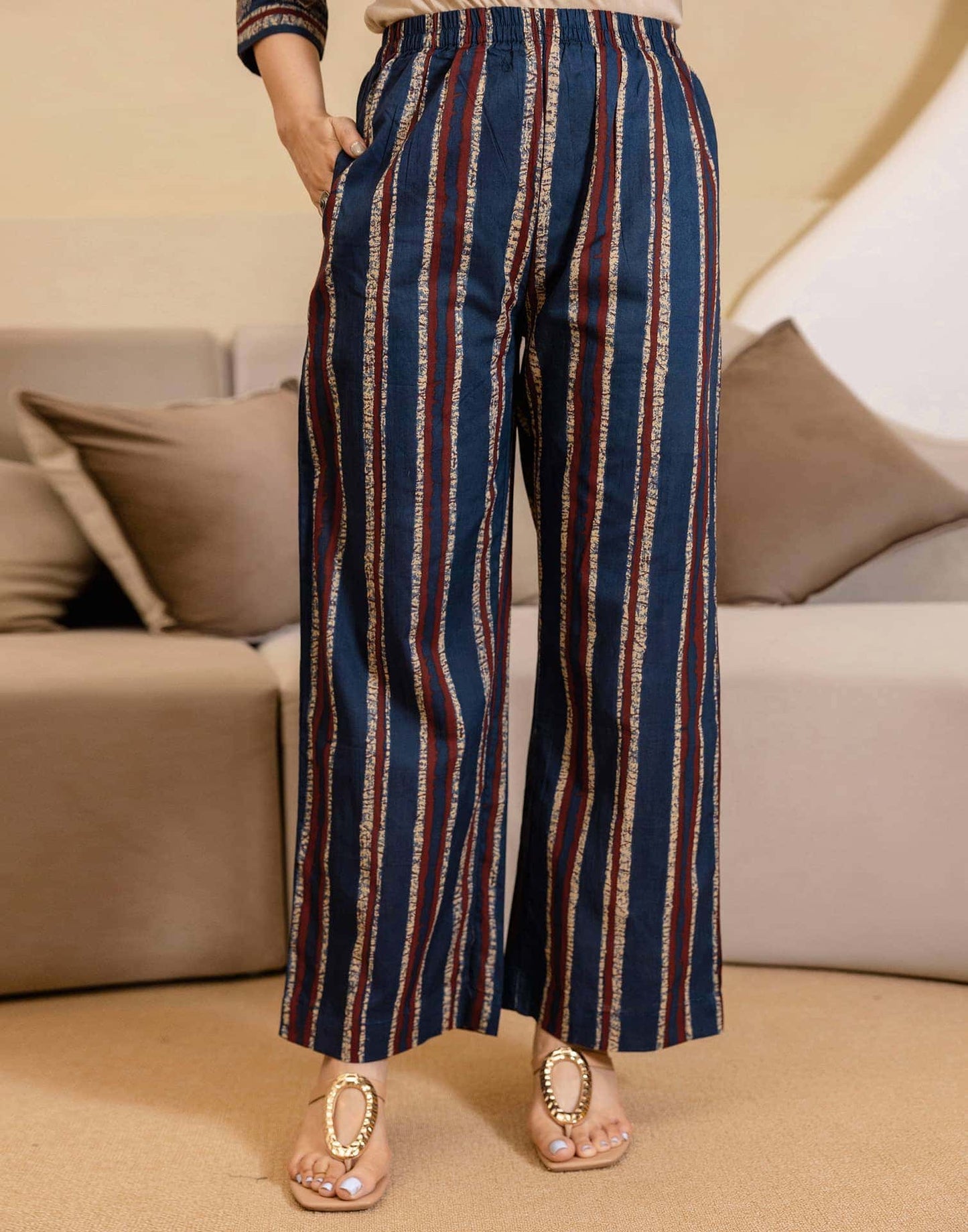 Cotton Printed Straight Kurta with Pant & Dupatta