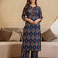Cotton Printed Straight Kurta with Pant & Dupatta