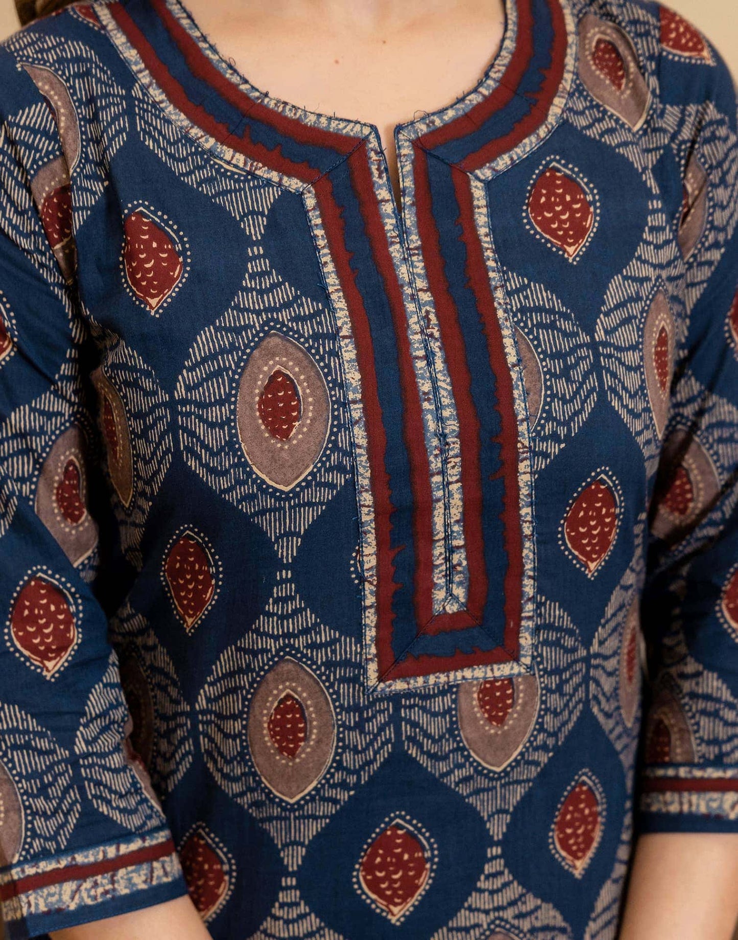 Cotton Printed Straight Kurta with Pant & Dupatta