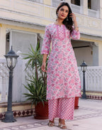 Viscose Rayon Printed Straight 3 Piece Kurta Set