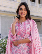 Viscose Rayon Printed Straight 3 Piece Kurta Set