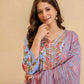 Affordable v neck kurta set 