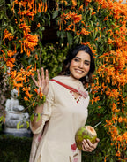 Skylee Cotton Embroidered Straight 3 Piece Kurta Set For Woman