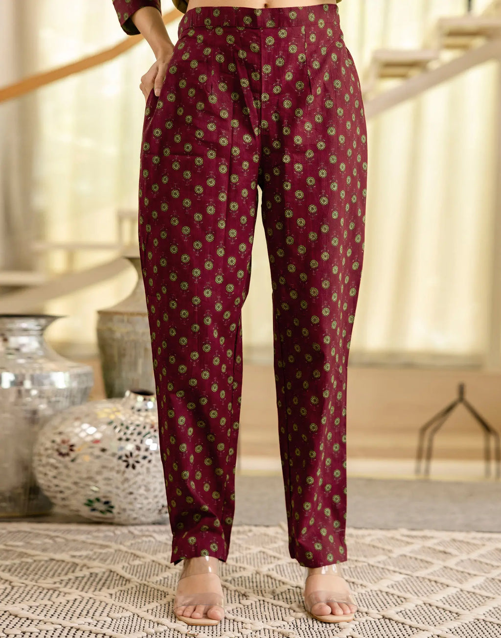 Viscose Rayon Printed Straight 3 Piece Kurta Set