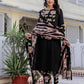 Cotton Floral Printed A-Line Kurta with Pant & Dupatta