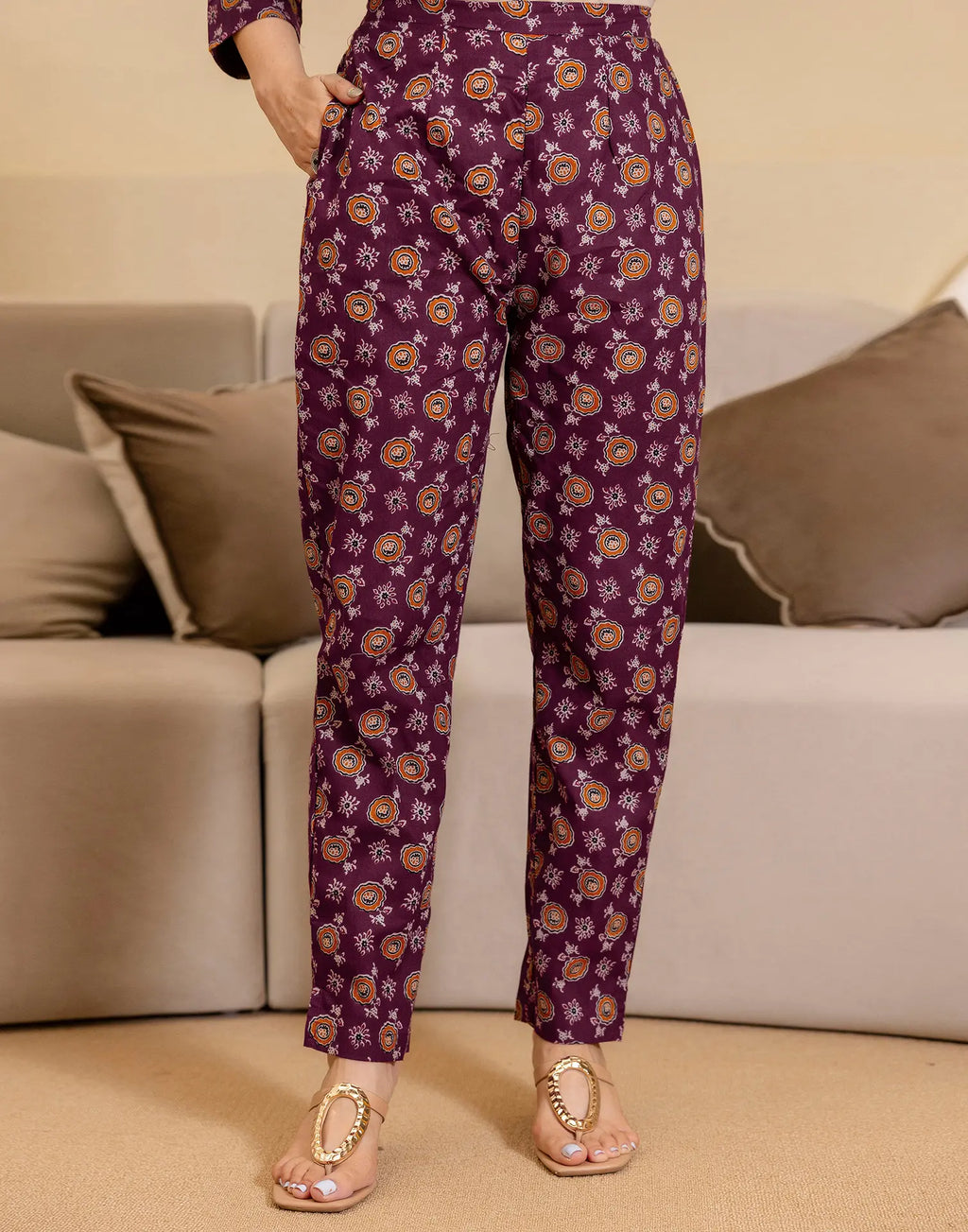 Viscose Rayon Printed Straight 3 Piece Kurta Set