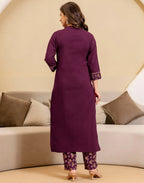 Viscose Rayon Printed Straight 3 Piece Kurta Set