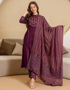 Viscose Rayon Printed Straight 3 Piece Kurta Set