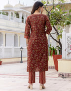 Viscose Rayon Printed Straight 3 Piece Kurta Set