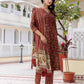Cotton Printed A-Line Kurta with Pant & Dupatta