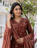 Viscose Rayon Printed Straight 3 Piece Kurta Set