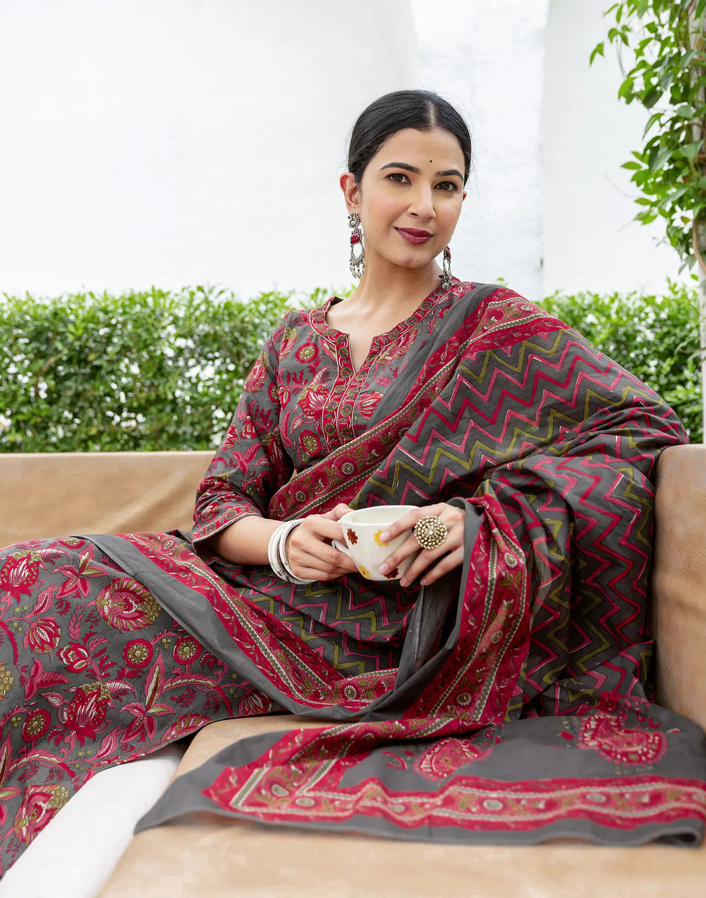Viscose Rayon Printed Straight 3 Piece Kurta Set