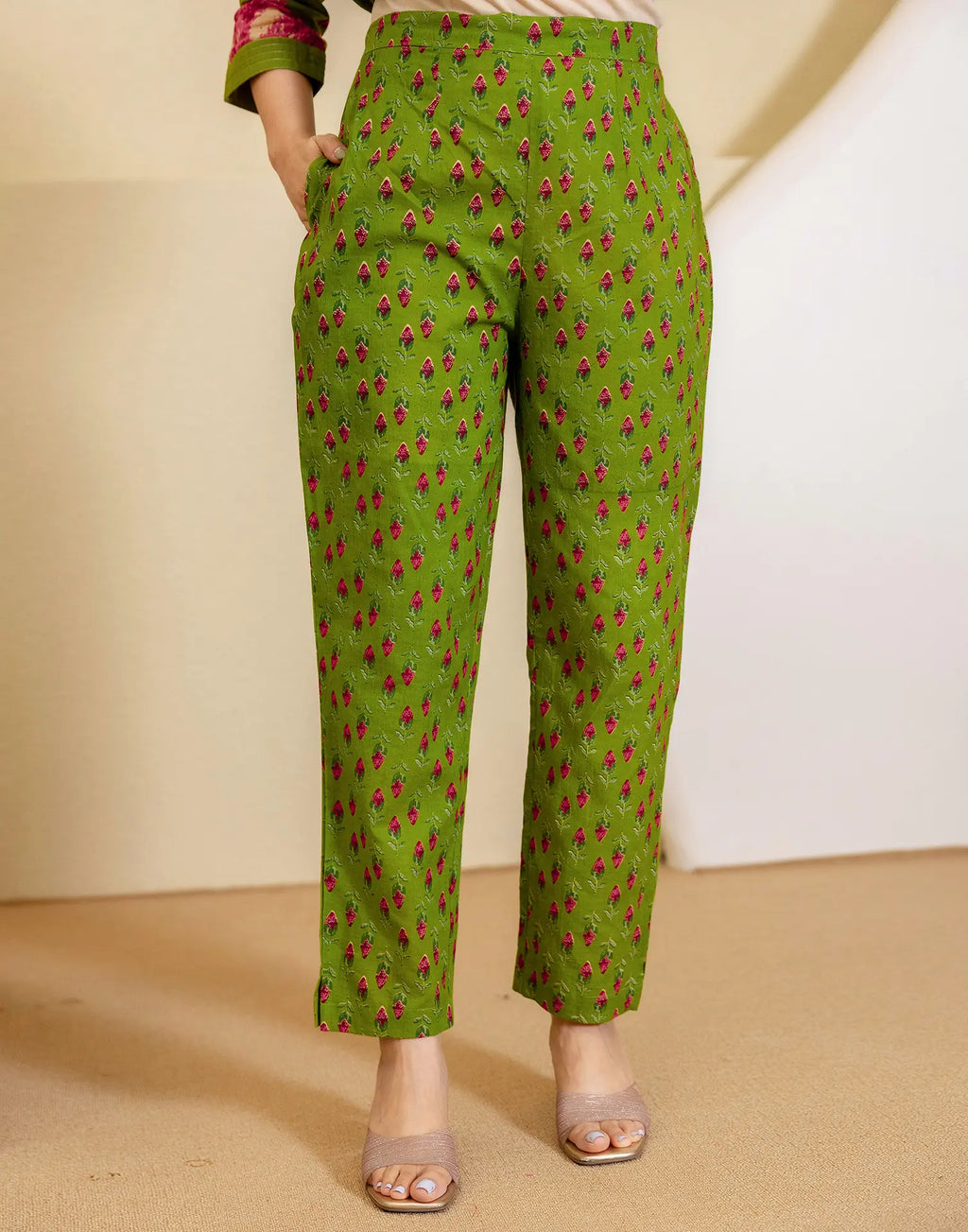 Viscose Rayon Floral Print Straight 3 Piece Kurta Set