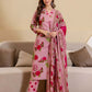 Cotton Printed Straight Kurta with Pant & Dupatta