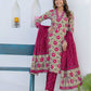 Cotton Printed Straight Kurta with Pant & Dupatta