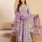 Cotton Printed Anarkali Kurta with Pant & Dupatta