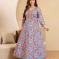 Cotton Printed Anarkali Kurta with Pant & Dupatta