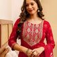 Cotton Embroidered Straight Kurta with Pant & Dupatta