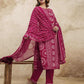 Cotton Printed Straight Kurta with Pant & Dupatta